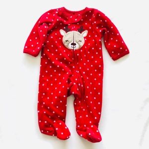 Newborn fleece reindeer sleeper